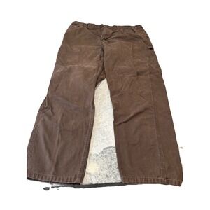 38x34 Men's Berne Apparel Brown Cargo Work Jeans